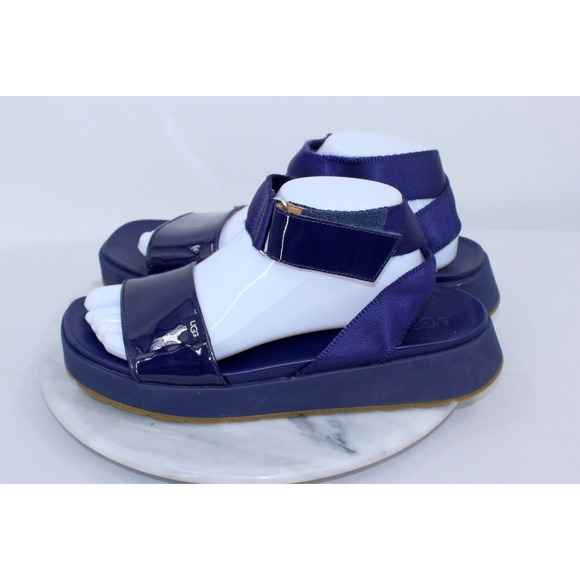 UGG Shoes - UGG LA Shores Platform Sandals Nightfall Purple Patent Leather Womens 10